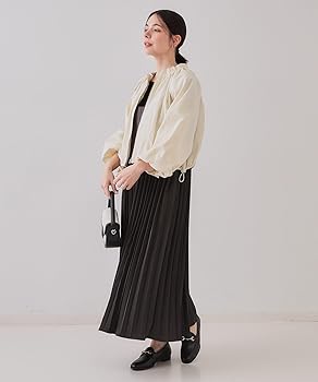 スリードッツ　バルーンスリーブブルゾン　ホワイト size SHORTあり］バルーンスリーブ ブルゾン